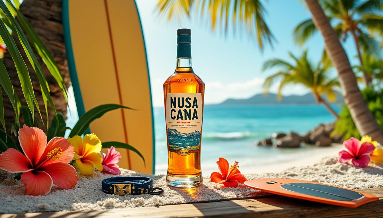 découvrez la collaboration exclusive entre nusa caña rum et le surfeur professionnel rio waida, alliant passion du surf et excellence du rhum artisanal.