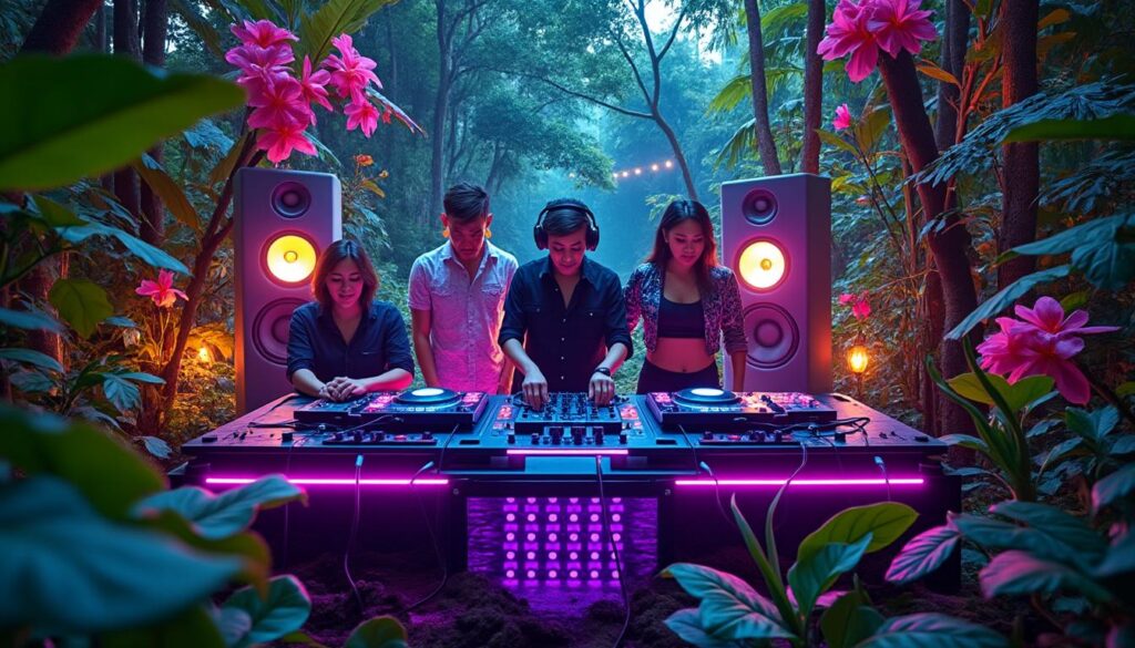 découvrez une vidéo unique où cinq surfeurs mêlent leurs talents pour créer des sons techno en plein cœur des paysages époustouflants de l’indonésie.