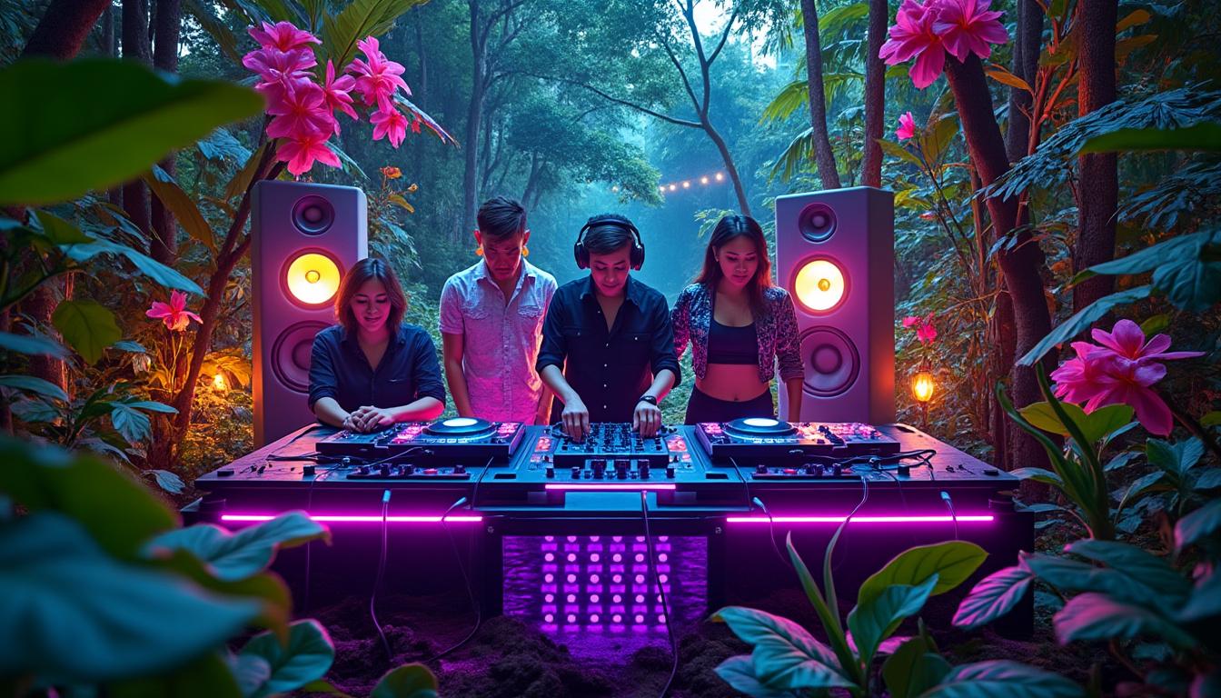 découvrez une vidéo unique où cinq surfeurs mêlent leurs talents pour créer des sons techno en plein cœur des paysages époustouflants de l’indonésie.