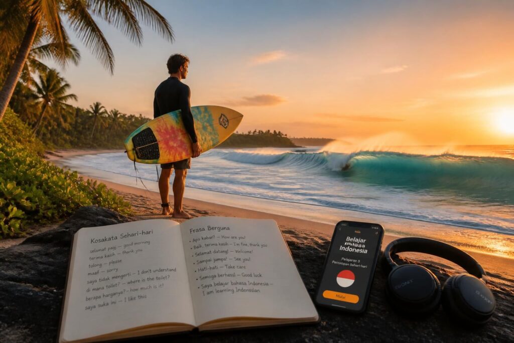 Comment apprendre le Bahasa Indonesia pour les surfeurs 8 découvrez comment apprendre le bahasa indonesia spécialement conçu pour les surfeurs, avec des astuces pratiques et du vocabulaire adapté pour profiter pleinement de vos sessions de surf en indonésie.